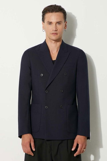 Bunda Paul Smith Paul Smith Double-Breasted Wool Blazer Navy | M1R.2320.N01746, 0