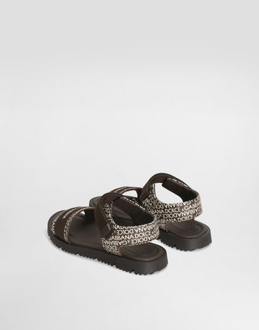 Doplnky Dolce & Gabbana Dolce & Gabbana Calfskin Logo Print Sandals Hnedá | DA5207AX182HMXCK, 2