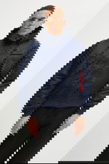 Bomber bunda Alpha Industries 45/P Hooded Custom Faux Fur Bomber Jacket Navy | 113145, 3