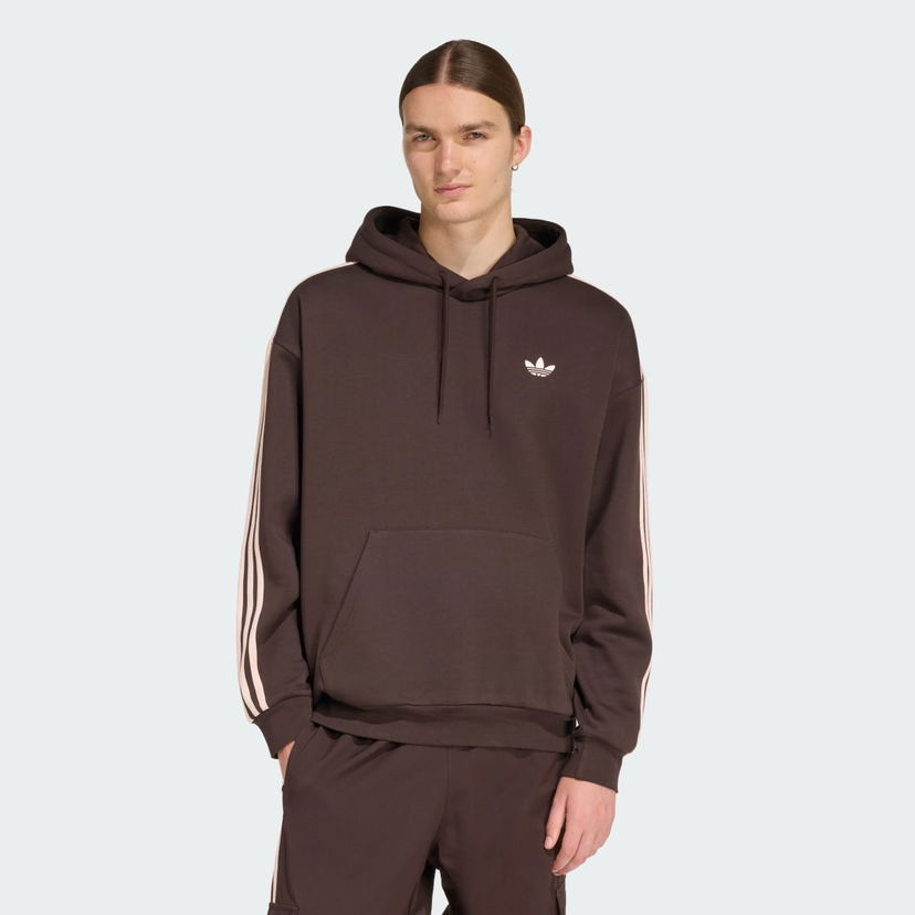 Mikina adidas Performance ADICOLOR CLASSICS 3-STRIPES Hoodie Hnedá | KE0880