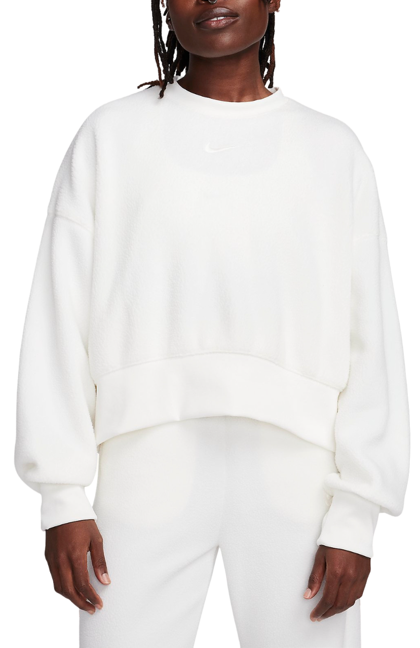 Mikina Nike NSW PLSH MOD CROP CREW Biela | dq6844-133, 0