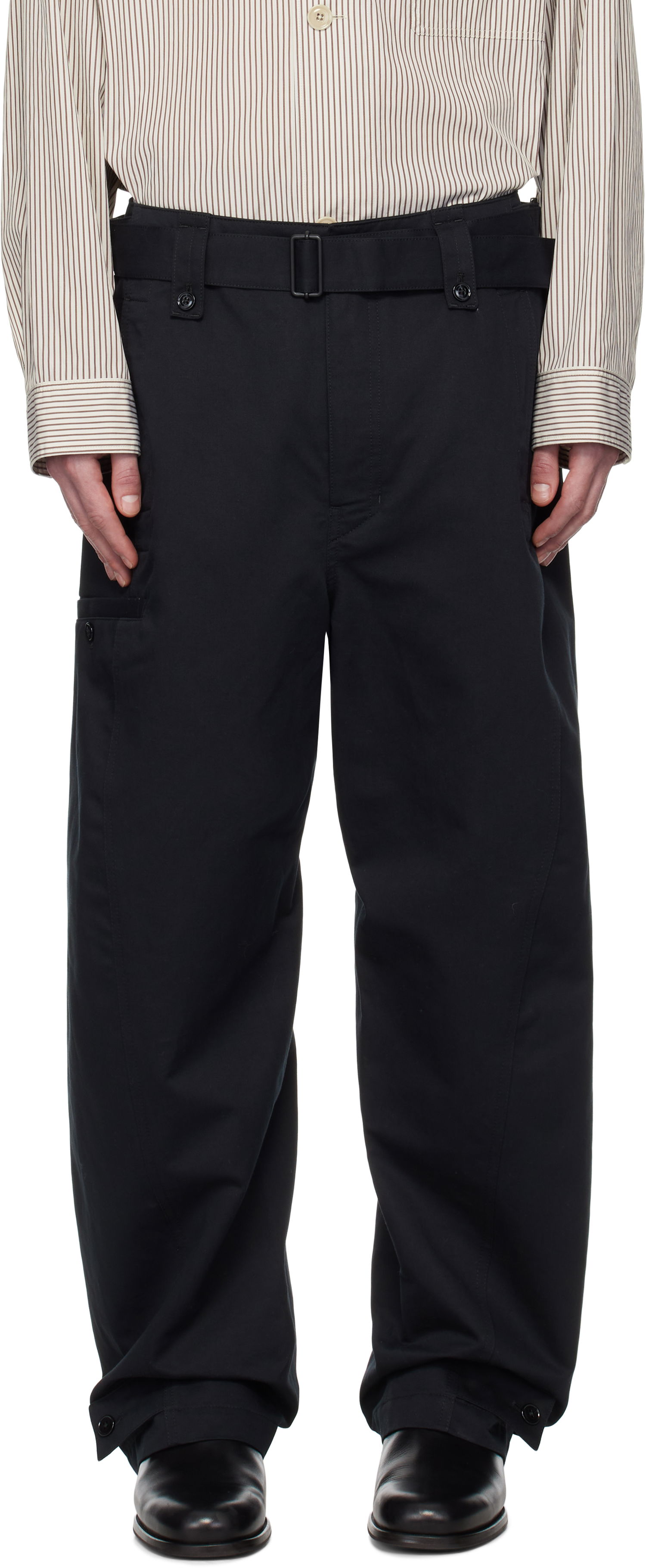 Nohavice LEMAIRE Lemaire Twisted Trousers Čierna | PA1147 LF1309, 0
