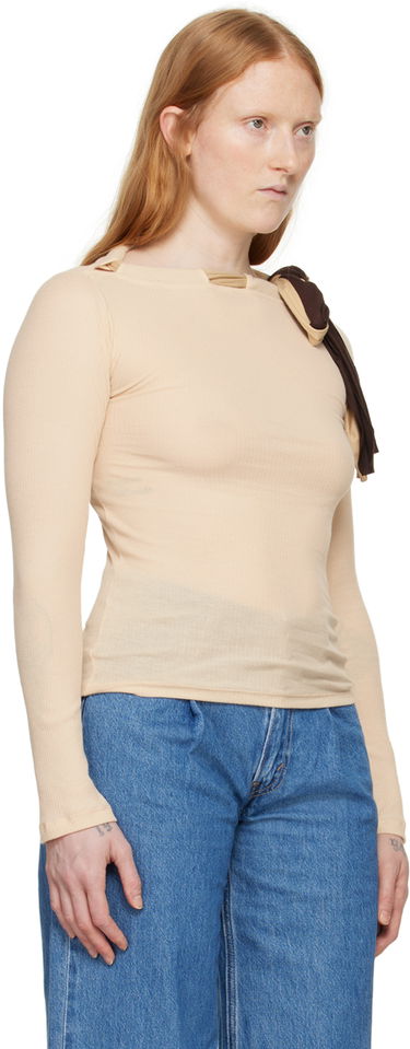 Tričko Baserange Circ Long Sleeve T-Shirt Béžová | TOCIL-RB-SU24, 1