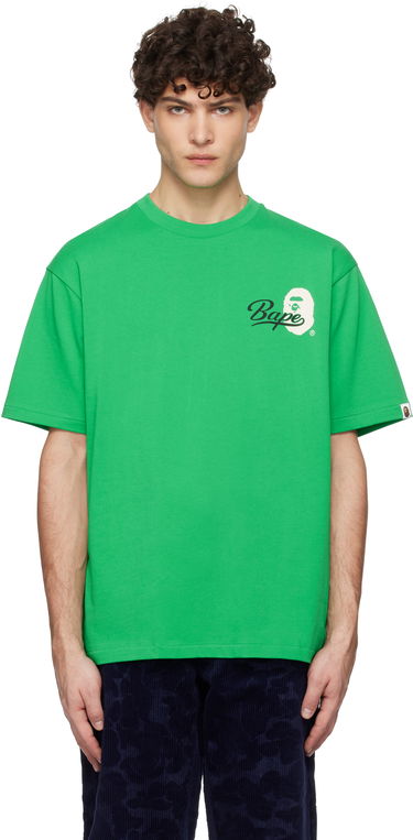 Tričko BAPE Cursive Logo Graphic T-Shirt Zelené | 001TEK801303M, 0
