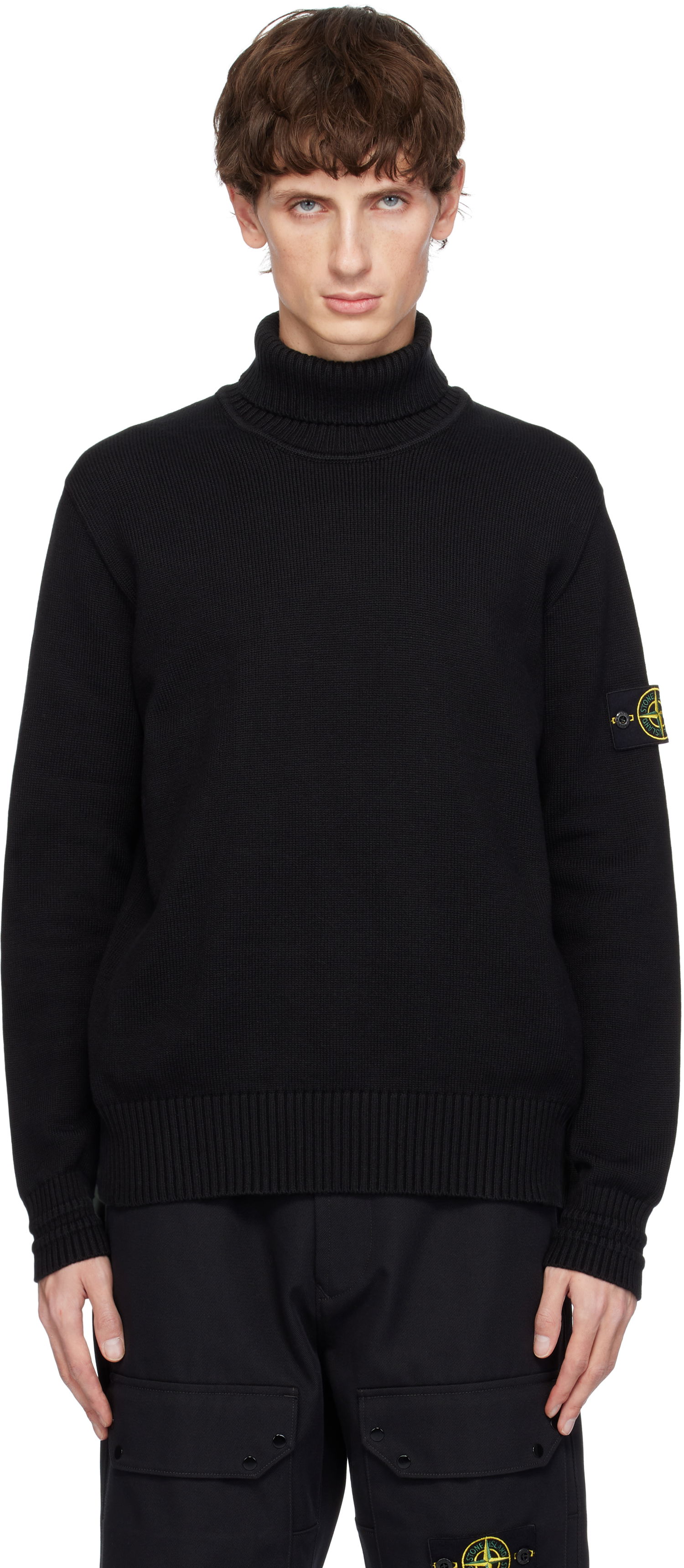 Sveter Stone Island Cotton Turtleneck Čierna | 8115505A2, 0
