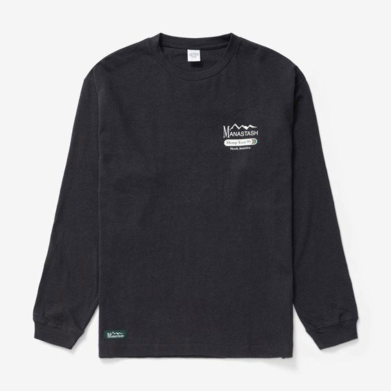 Oblečenie Manastash Hemp Long Sleeve Tee Hemp Tour Čierna | 7923230010-BLA, 0
