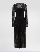 Dolce & Gabbana Floral Lace Midi Dress