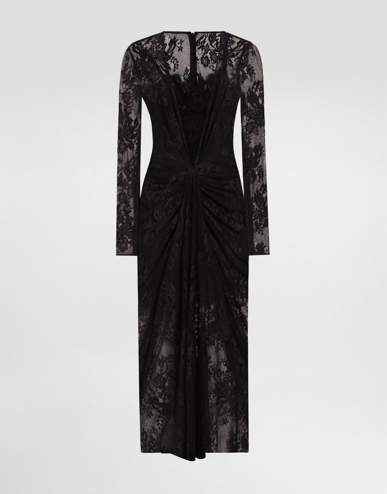 Šaty Dolce & Gabbana Dolce & Gabbana Floral Lace Midi Dress Čierna | F6TOITFLUCPN0000, 0
