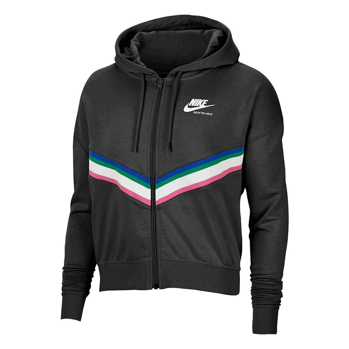 Mikina Nike Sportswear Heritage Full-Zip Fleece Hoodie Čierna | CU5902-010, 0