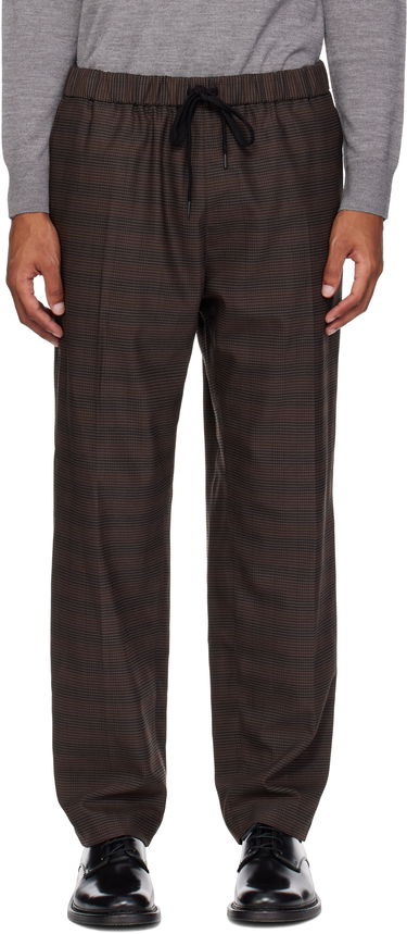Nohavice Maison Margiela MM6 Maison Margiela Relaxed-Fit Glen Plaid Trousers Hnedá | SH0KA0028 M35475, 0