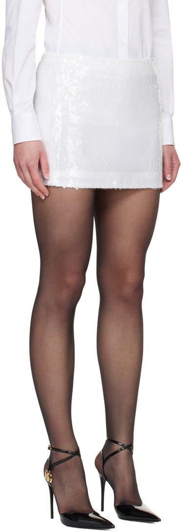 Sukňa Dolce & Gabbana Dolce&Gabbana Sequin Mini Skirt Biela | F4CRPT FLSEP, 1
