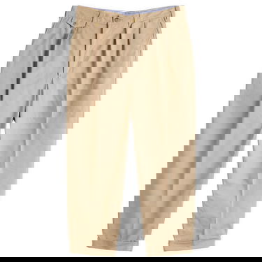 Nohavice BEAMS Beams Plus 2 Pleat Chino Trousers, Size X-Large Béžová | 3823-0097-874-24, 0