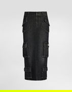 Dolce & Gabbana Denim Cargo Midi Skirt