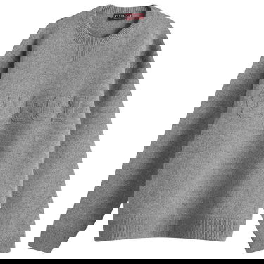 Sveter Gucci Gucci Embossed Wool Crew Neck Knit Šedá | 811405-XKEKO-1200, 1