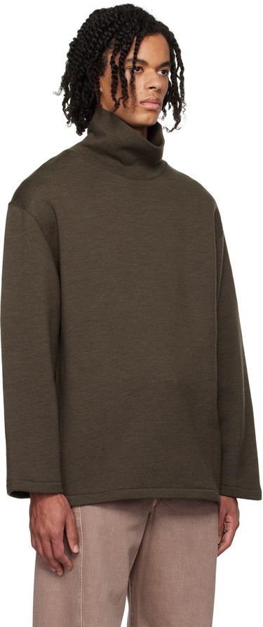 Sveter LEMAIRE Lemaire Mock Neck Sweatshirt Hnedá | TO1287 LJ1020, 1