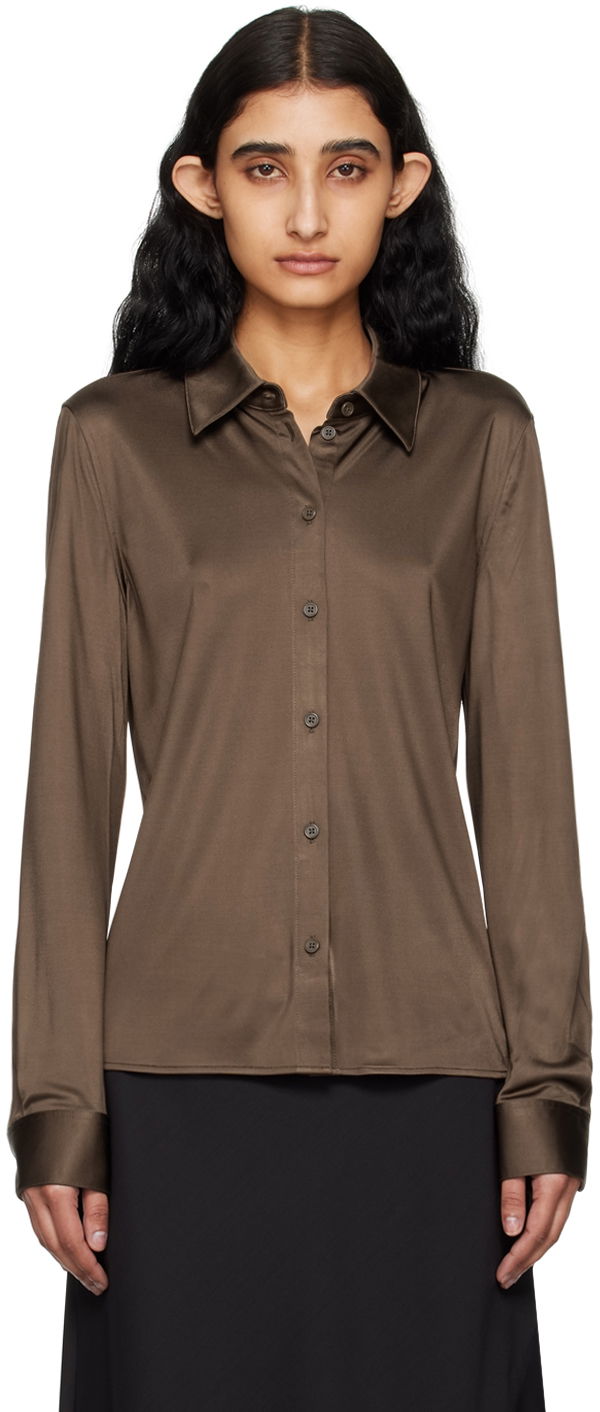 Košeľa Helmut Lang Slim Fit Shirt Hnedá | O02HW515, 0
