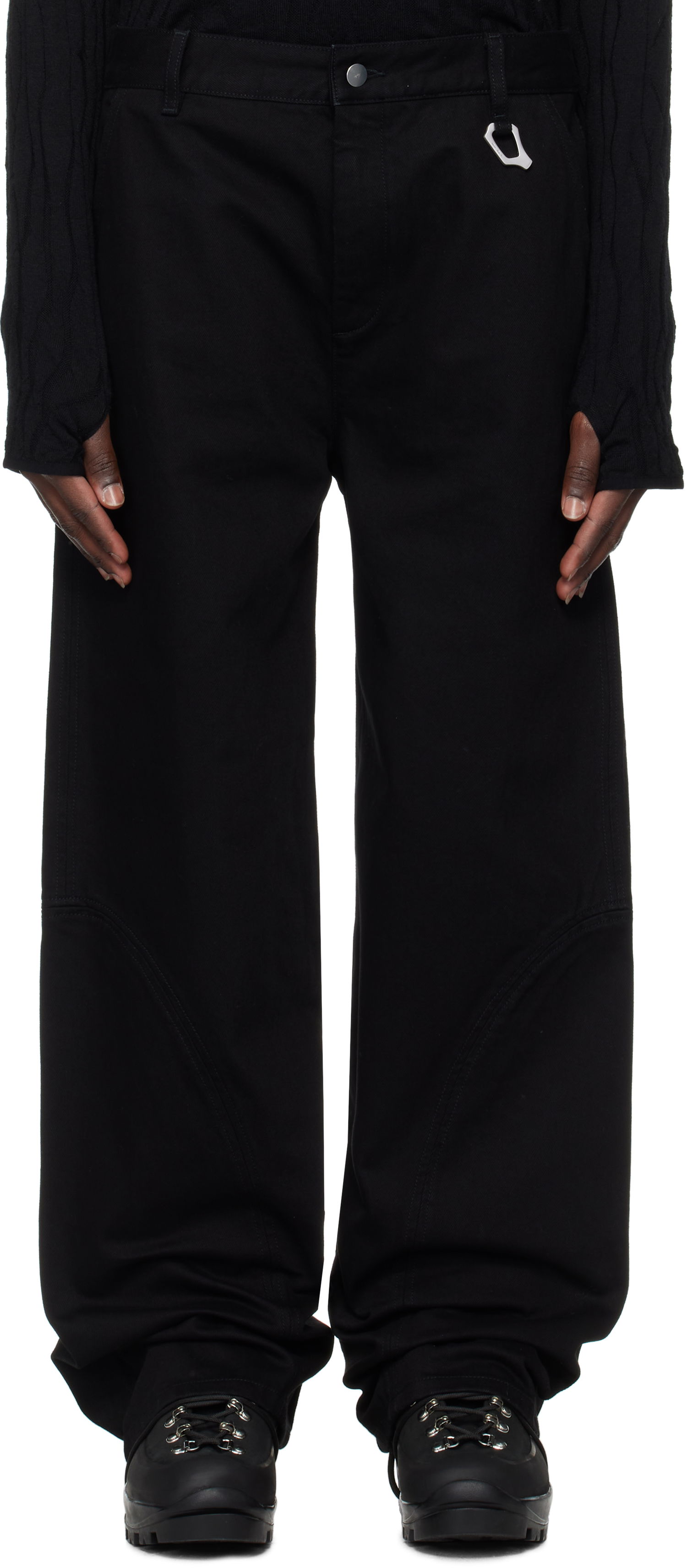 Nohavice HELIOT EMIL Heliot Emil Basalt Wide-Leg Jeans Čierna | PRESS25_M_10_189_BLK01, 0