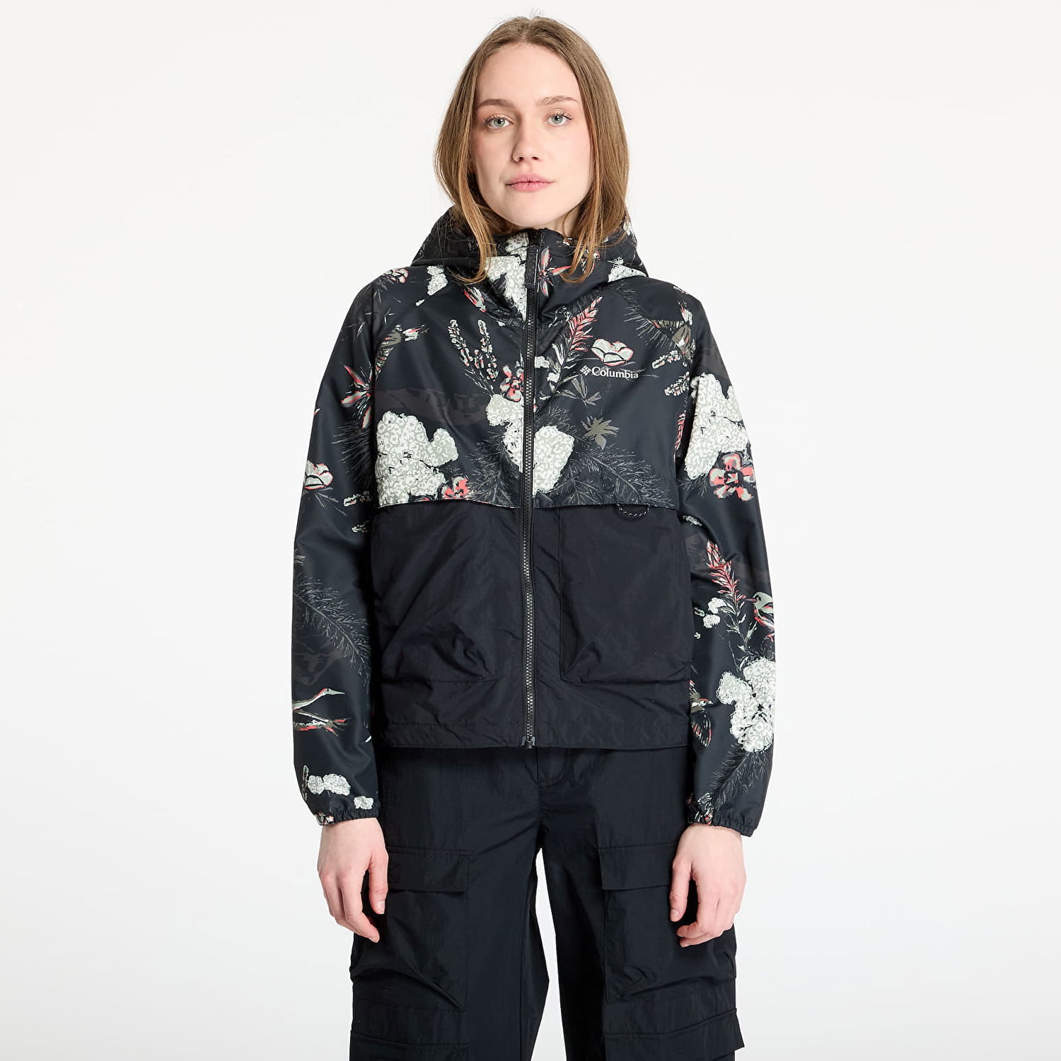Vetrovka Columbia Columbia Spire Valley™ Printed Windbreaker Čierna | 2116491010, 0