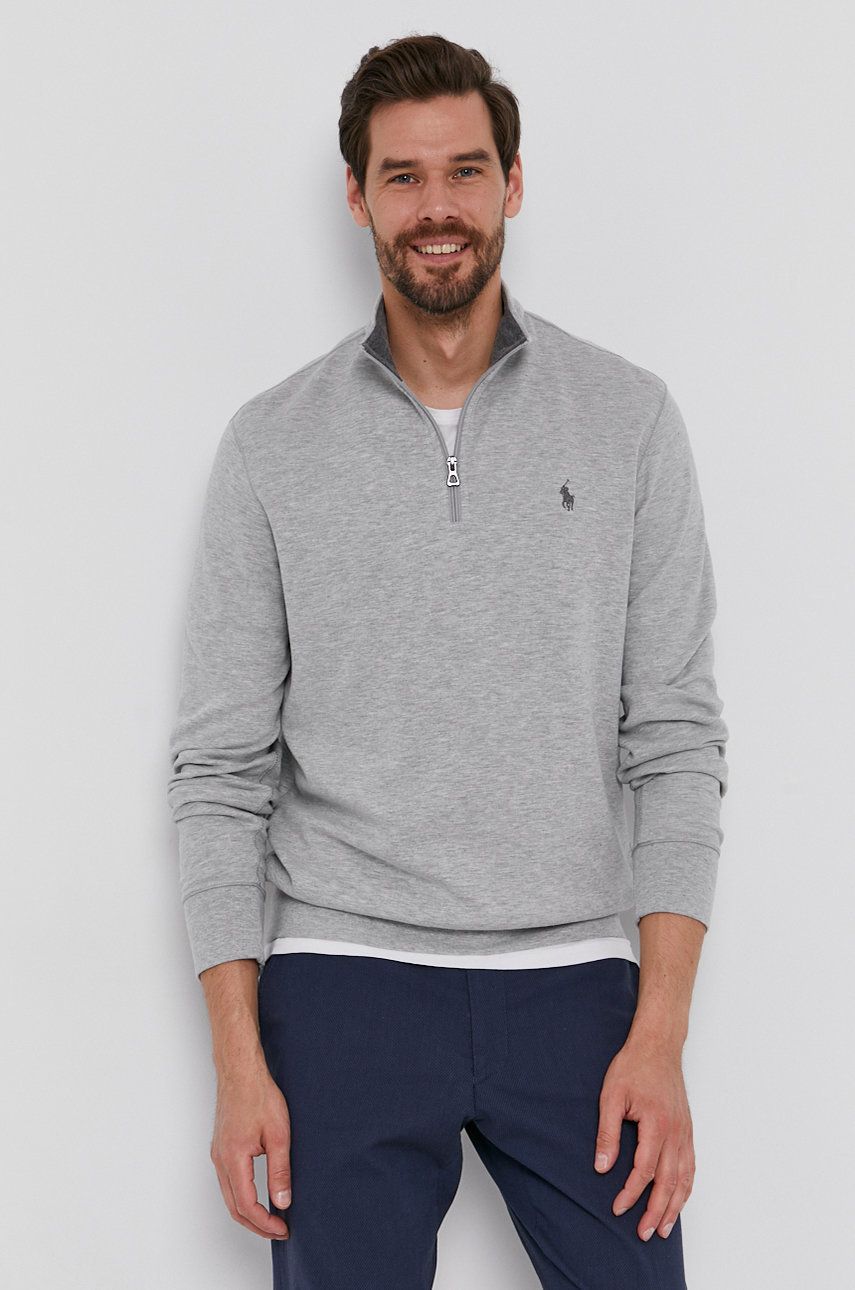 Mikina Polo by Ralph Lauren Embroidered Logo 1/4 Zip Sweatshirt Šedá | 710812963002, 0