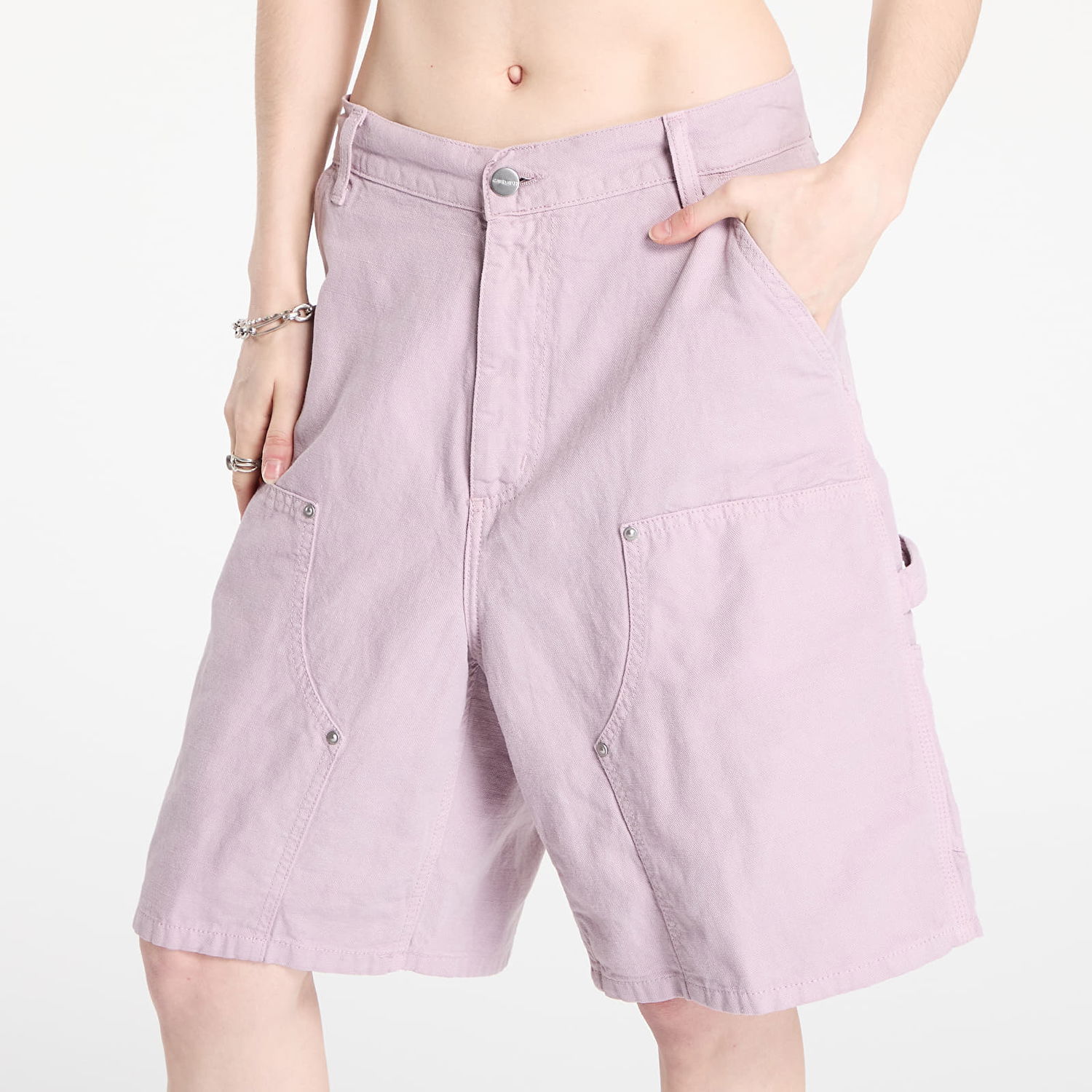 Šortky Carhartt WIP Branford Double Knee Garment Dyed Shorts Fialová | I035574.2ZVGD, 1