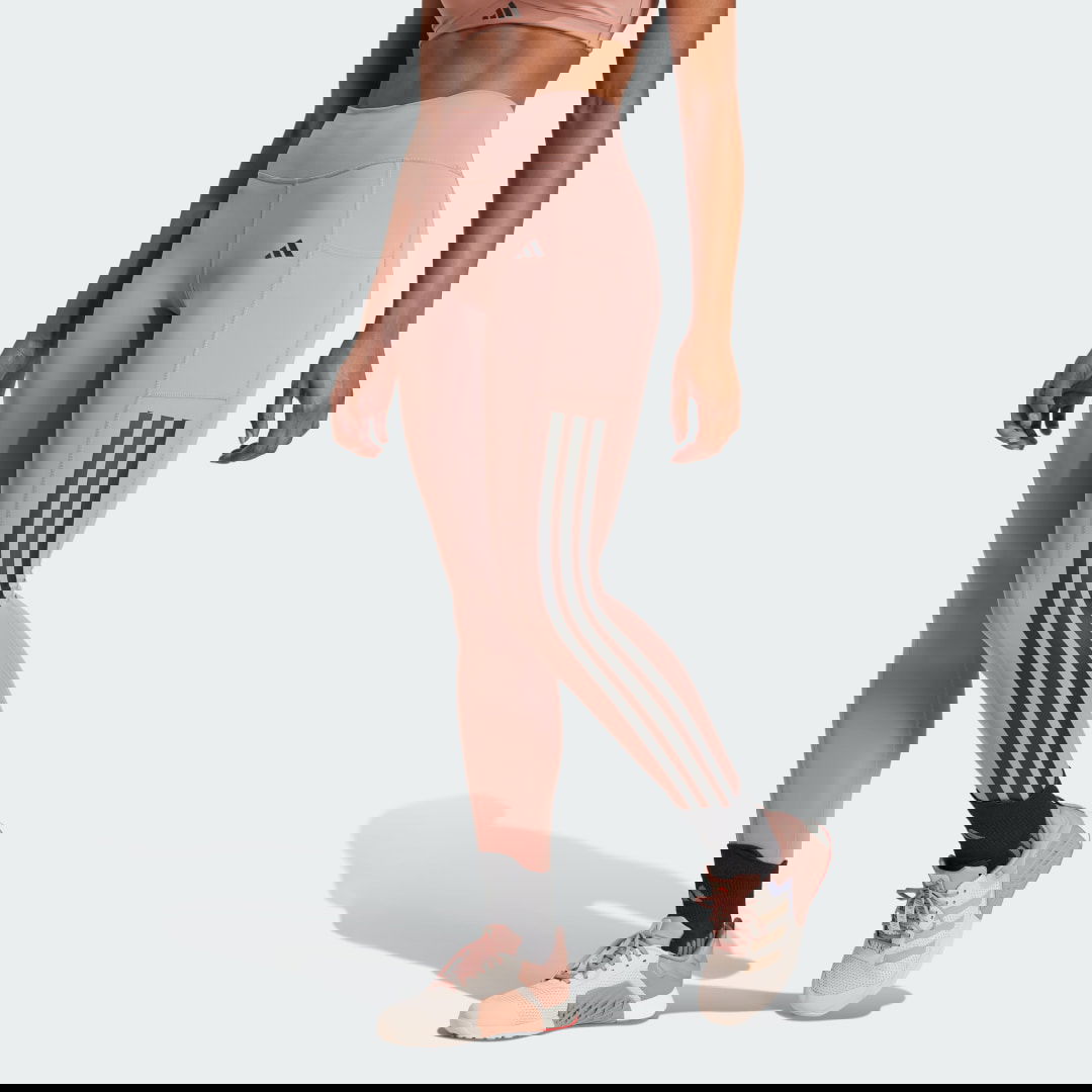 Legíny adidas Performance Optime 3-Stripes Full-Length Leggings Ružová | JI8764, 0