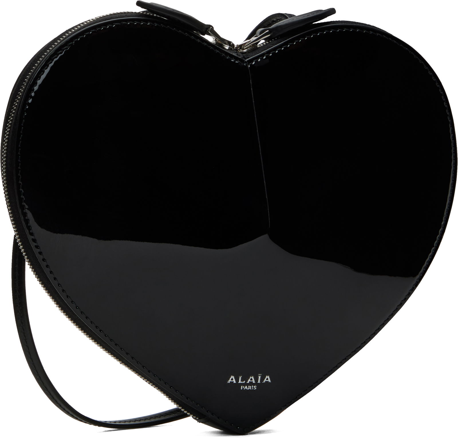 Heart Shaped Patent Leather Crossbody Bag
