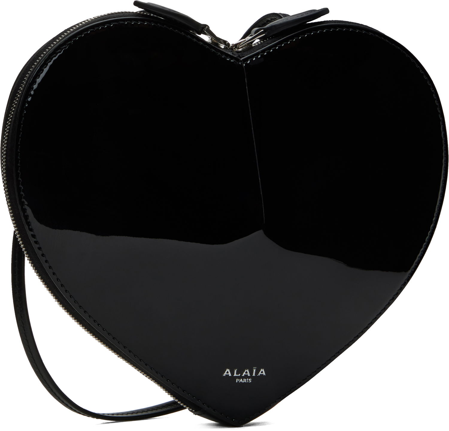 Taška cez rameno Alaïa Heart Shaped Patent Leather Crossbody Bag Čierna | AA1P003CA189, 1