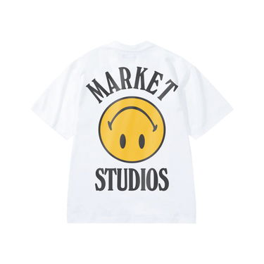 Tričko MARKET Smiley Upside Down Lockup T-Shirt Biela | SS0228-WHITE, 2