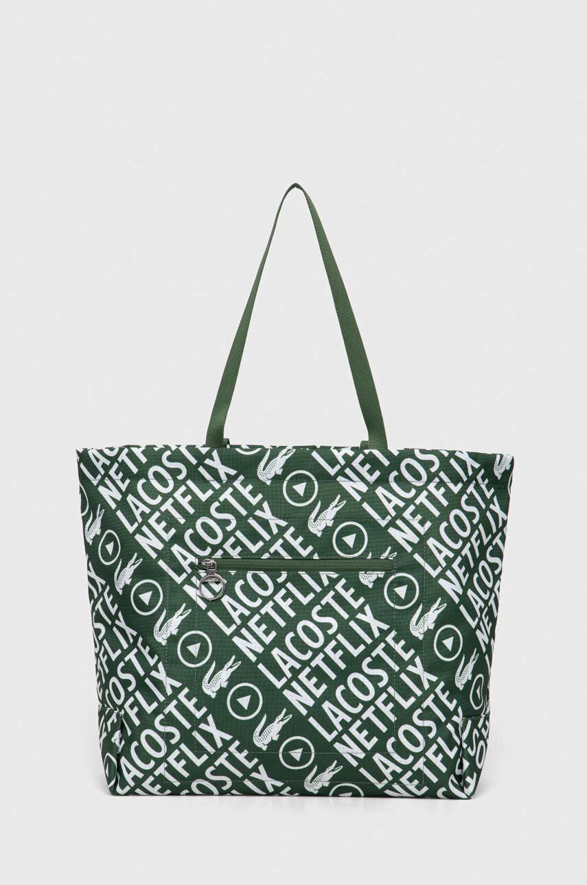 Tote bag Lacoste x Netflix Contrast Print Tote Zelené | NU4254FX, 0