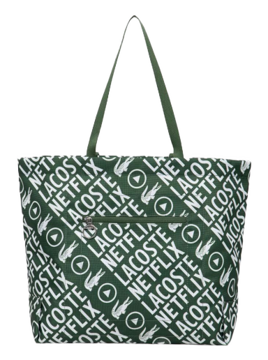 Tote bag Lacoste x Netflix Contrast Print Tote Zelené | NU4254FX