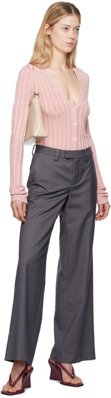 Nohavice GUIZIO Guizio Athalia Wide-Leg Trousers Šedá | P24205W103, 3
