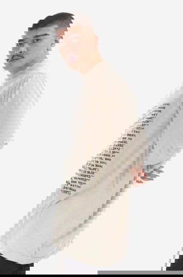 Tričko Rick Owens Knit Jumbo Short Sleeve T-Shirt with Wesendonck Lieder Wagner Print from DRKSHDW Spring Summer 2023 Collection Béžová | DU01C6274.RNEP3.PEARL, 7
