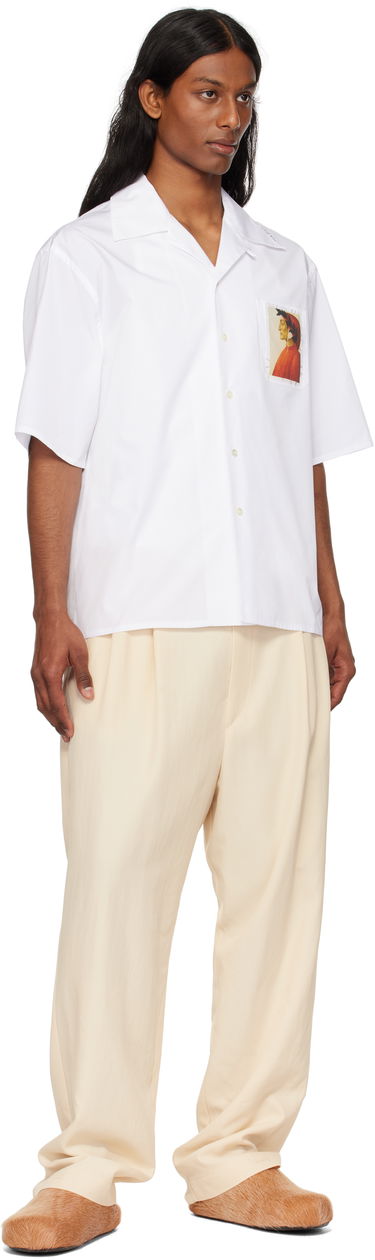 Košeľa Marni Marni Dante Patch Poplin Bowling Shirt Biela | CUMU0213X2 USCX66, 3