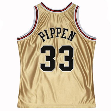 Dres Mitchell & Ness Chicago Bulls Scottie Pippen 75th Swingman Jersey Metalická | SMJY4398-CBU97SPIGOLD, 1