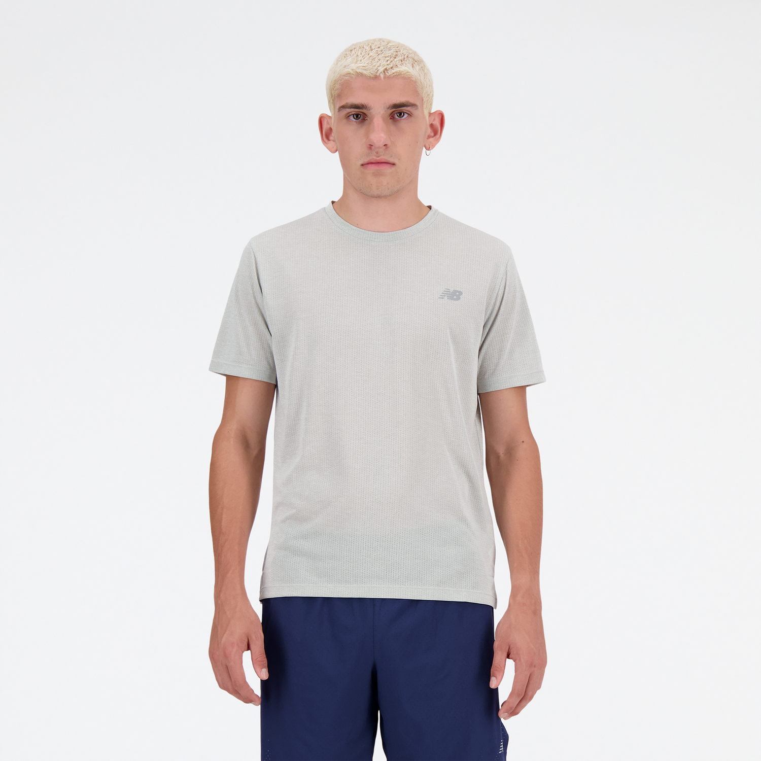 Tričko New Balance Men's T-Shirt MT41253 Šedá | NBMT41253AG, 0