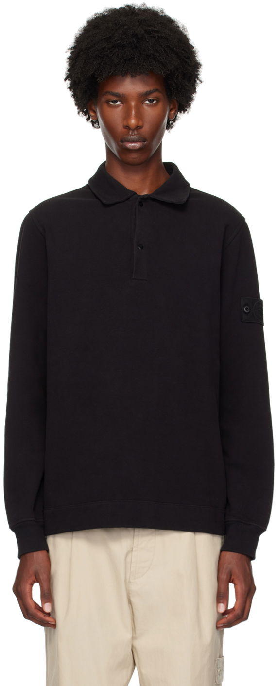 Polo tričko Stone Island Black Logo Patch Polo Čierna | 8115649F7, 0