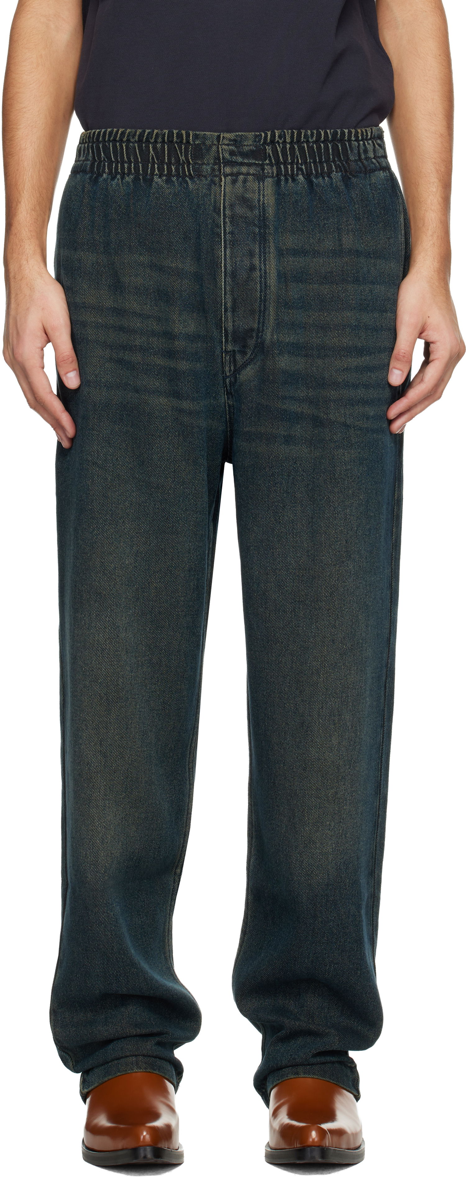 Džínsy ISABEL MARANT Timeo Elasticized Waist Relaxed Jeans Modrá | PA0091HA-D1H07H, 0