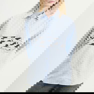 Košeľa OBEY Beverly Graphic Long Sleeve Shirt, Size X-Small Modrá | 281200141-LBL, 2