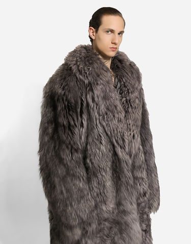 Kabáty Dolce & Gabbana Shearling Coat Gray Šedá | G049VLFUP88N4032, 3