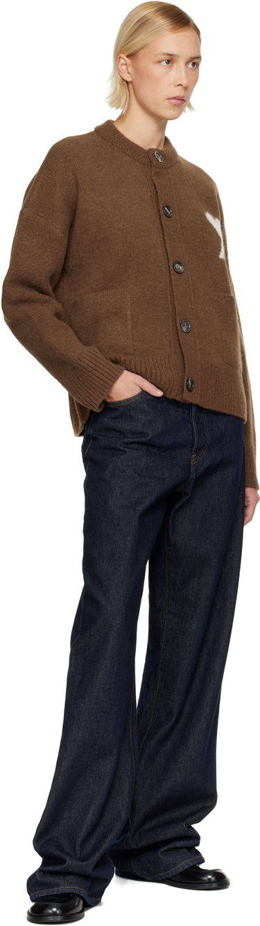 Sveter AMI Alpaca Ami de Coeur Cardigan Hnedá | H25UKC366.KN0135, 3