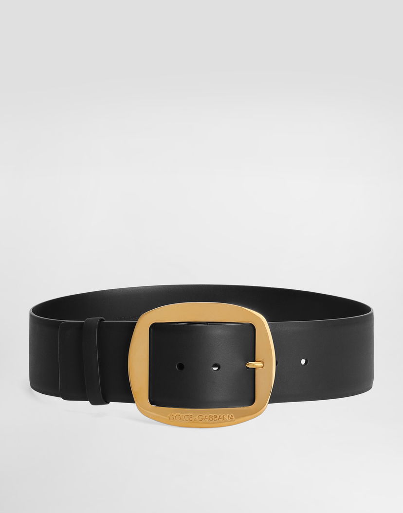 Opasok Dolce & Gabbana Dolce & Gabbana Calfskin Belt 95 Čierna | BE4608AW84480999