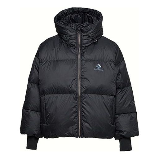 Prešívaná bunda Converse Converse Short Down Puffer Jacket Čierna | 10019326-A03