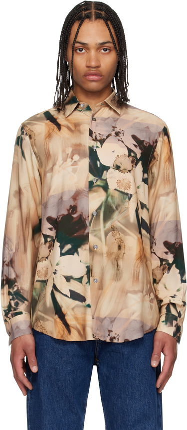 Košeľa Paul Smith Paul Smith Viscose Painted Photograph Print Shirt Béžová | M1R-901U-P02653, 0
