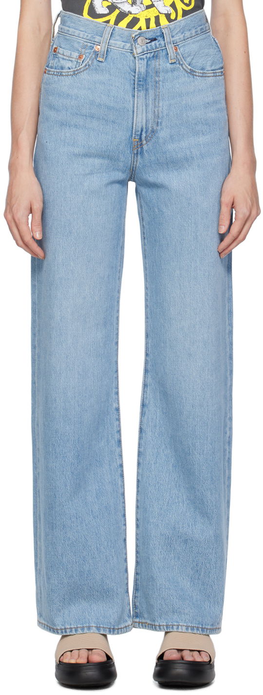 Džínsy Levi's Ribcage Wide Leg Jeans Modrá | A6081-0002, 0