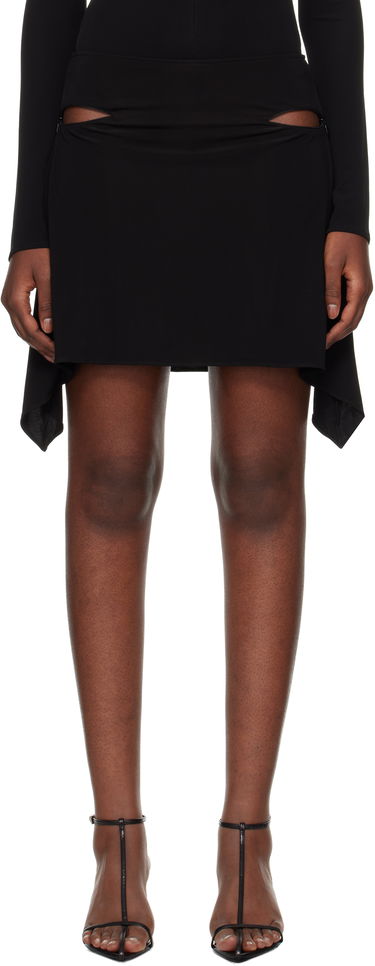 Sukňa Courrèges Courrèges Zipped Crepe Miniskirt Čierna | 324JJU184JS0145, 0