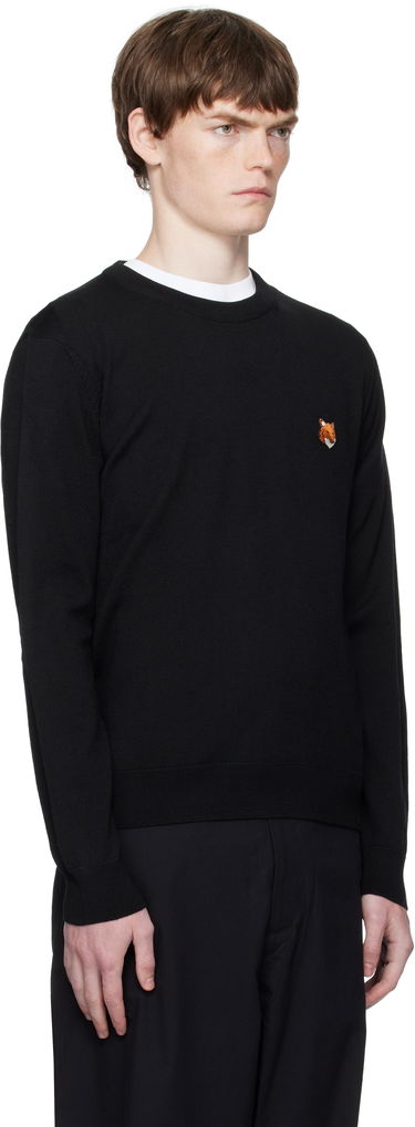 Sveter MAISON KITSUNÉ Maison Kitsuné Fox Head Patch Regular Fit Sweater Čierna | PM00801KT1181, 1