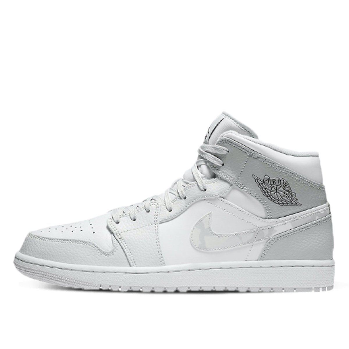 Air Jordan 1 Mid "Swoosh Logo - Grey Camo"