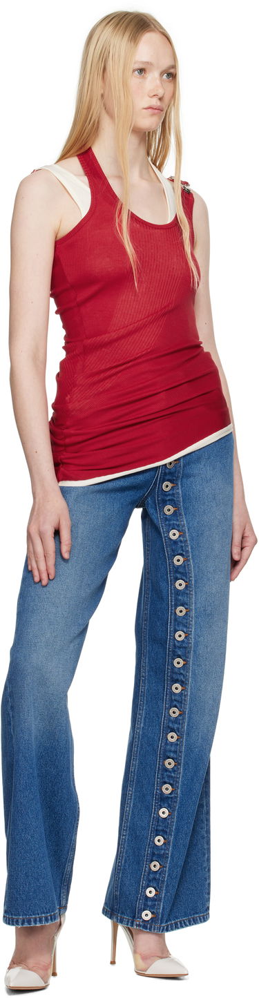 Tielko Jean Paul Gaultier Jean Paul Gaultier Draped Double Tank Top Červená | 25/34-F-DB053-J092-3003, 3