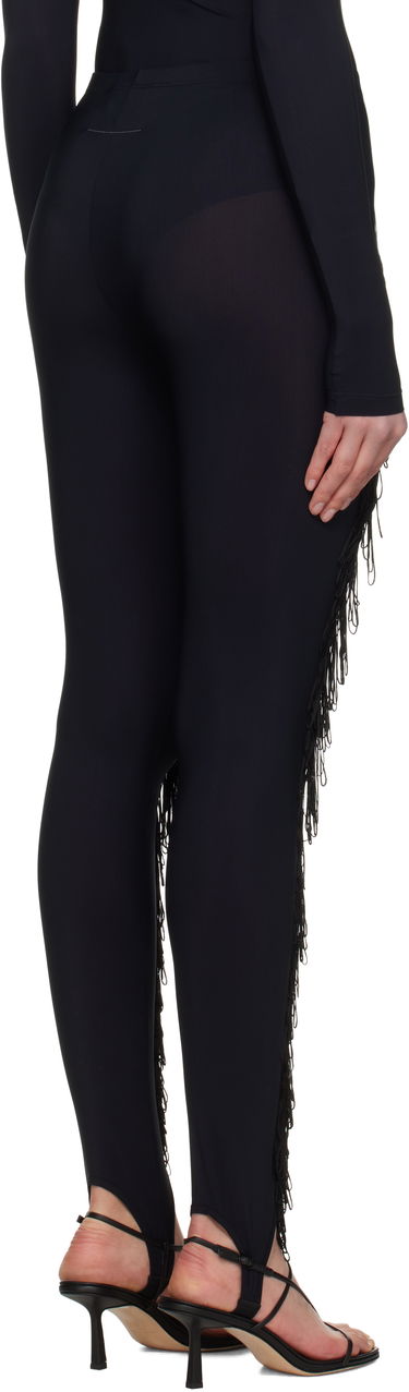 Legíny Maison Margiela MM6 Maison Margiela Fringe Stirrup Leggings Čierna | S52KA0525 S20518, 2