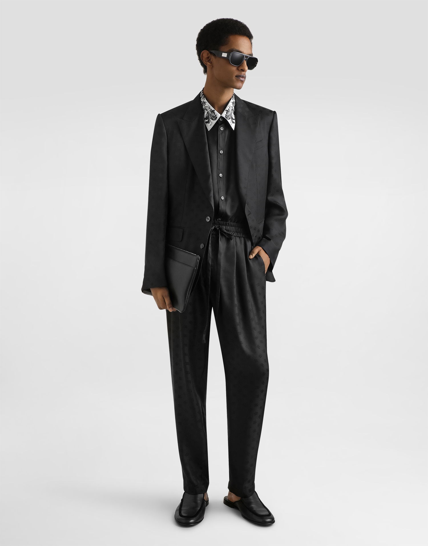 Bunda Dolce & Gabbana Dolce & Gabbana Sicilia Single-breasted Silk Twill Jacket Čierna | G2UQ8TFJ1JYN0000, 1